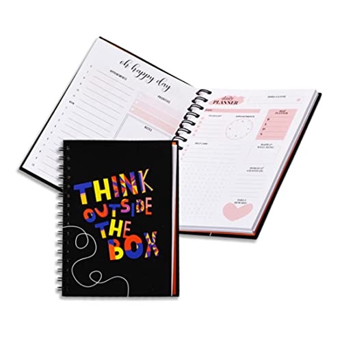COI Black Daily Planner | Daily Diary | Organizer | Notes | Appointments | Notepad for Man and Woman - Image 1