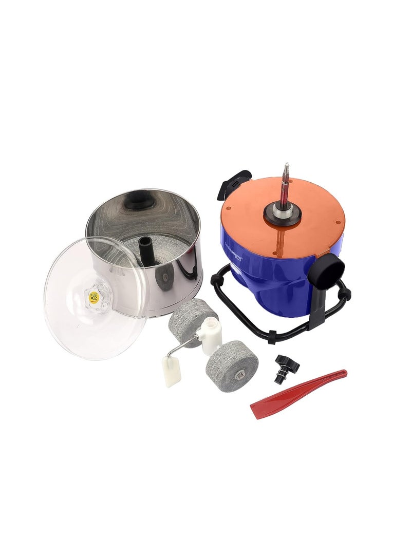 Sowbaghya Shree 2 L Table Top Tilting Grinder with Attachments | Heavy Duty Motor | for All Kinds of Batter for South Indian Dishes (Blue) - Image 3