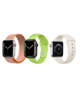 Orange/Beige/Green