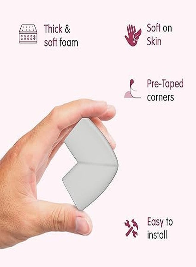SPOLIK Pack of-4 Edge Protector for Furniture Table for Baby Kids Edge and Babies, Toddles, Kids Foam Corner Covers for Furniture, Table, Desk Extra Soft and Cushioned (Grey, Pack of-4) - Image 3