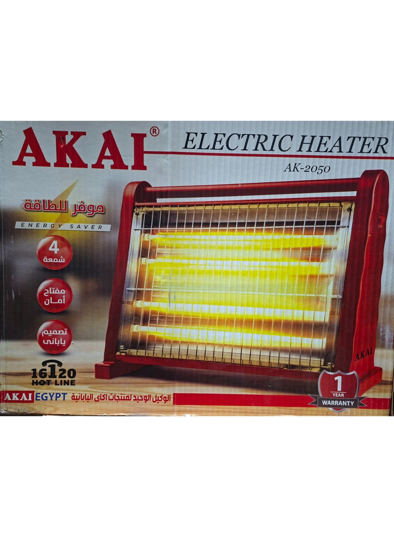 أكاي مدفأة كهربائية ٤ شمعات - ٢٠٠٠ واط AK-2050 أسود - Image 1