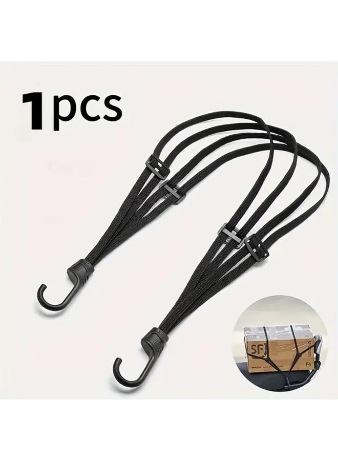Black 35 Inch Adjustable MultiFunctional Motorcycle Helmet Strap - Image 3