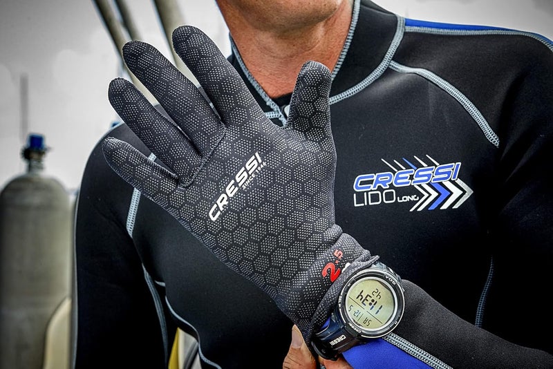 Cressi High Stretch Diving Gloves - Black - Image 3