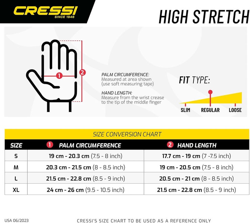 Cressi High Stretch Diving Gloves - Black - Image 4