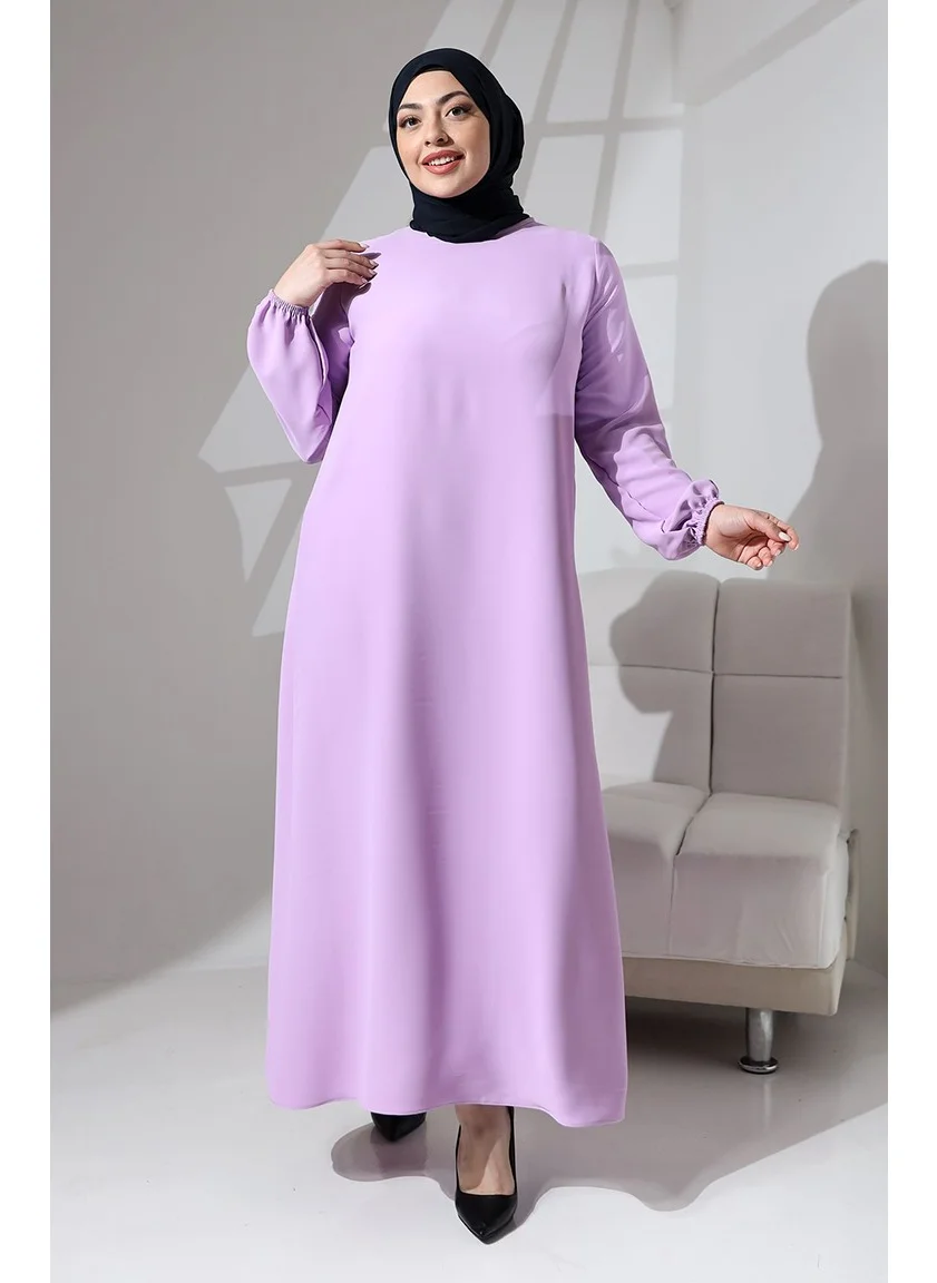 Sefa Merve Plus Size Dubai Dress 0721-01 Lilac