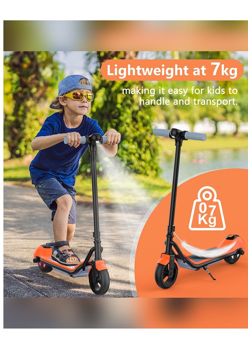 ZL-E7 kids Electric Scooter LED Headlamps Bluetooth Connectivity resistant anti slip rubber Vacum tire 7kg Aluminum Alloy Frame Material load 60kg E Scooter Foldable skateboard E-Bike Brushless