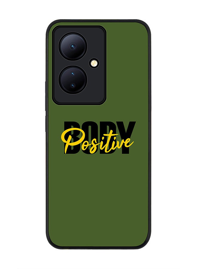 Stylizedd Rugged Black edge case for Vivo V29 Lite, Slim fit Soft Case Flexible Rubber Edges Anti Drop TPU Gel Thin Cover- Body Positive - Image 1