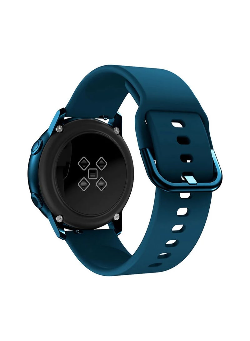 HEXABEX Silicone Strap 20mm Band Compatible with Samsung Galaxy Watch 7/ Watch FE/ Watch 6 / Watch 5 / Watch 4 / Active 2 Blue  - Image 1