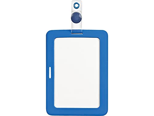 Cosco MyID Badge Holder for Key Cards and ID Cards, Rubberized Blue, 4 x 2.75 Inches (075014) - Image 1