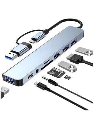 USB C Hub, 8 in 1 Type C Hub Multiport Adapter with 4K HDMI, PD Power Delivery, USB-C, Ethernet, 2 USB, SD/TF Card Reader Compatible with Mac Book Pro XPS and More Type C Devices - pzsku/Z3E54D2F6130D20177A42Z/45/_/1728892196/2bc7ac1f-5eb4-44c5-977d-f34789a4118b