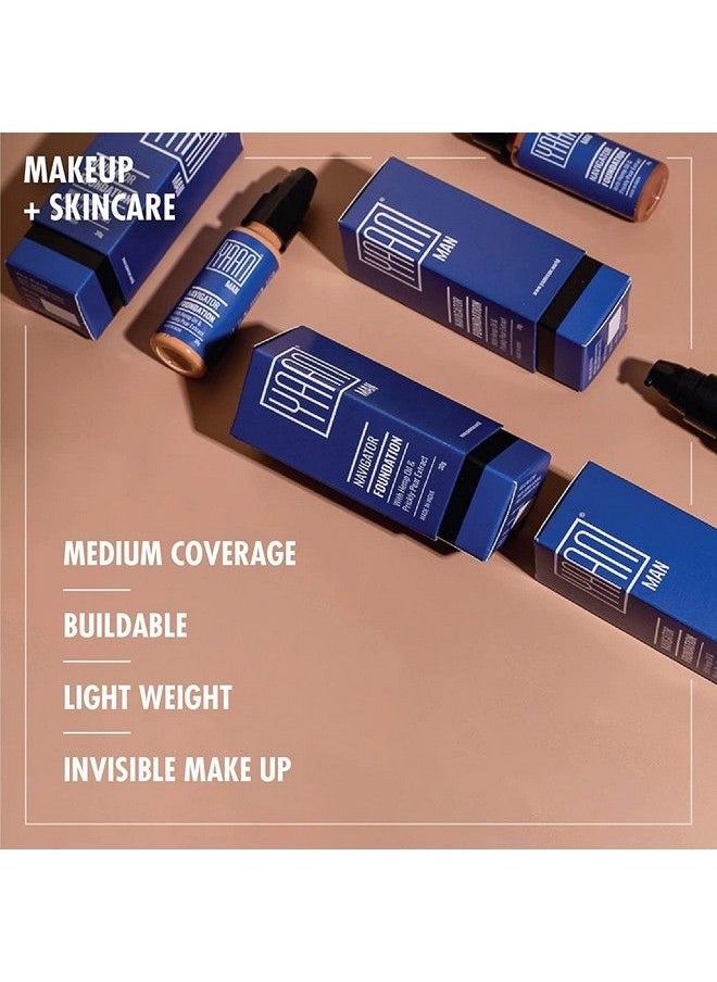 Yaan Man - Foundation 30G ; Light Weight Invisible Makeup For Men ; For Natural Even And A Uniform Look ; For All Skin Types (Light) - Image 1