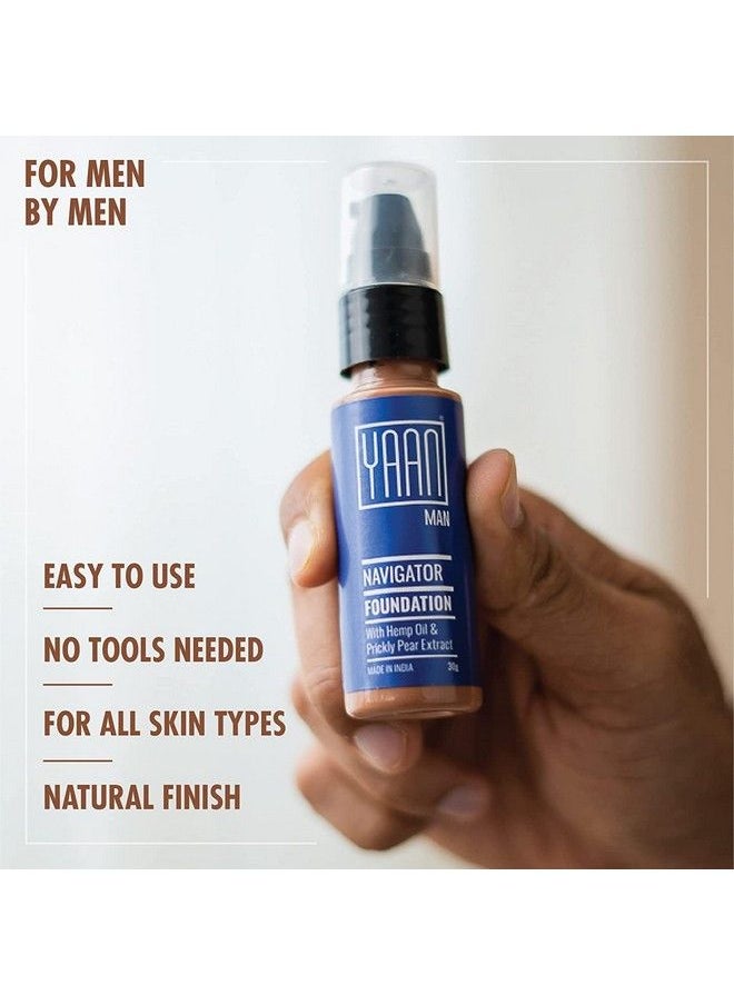 Yaan Man - Foundation 30G ; Light Weight Invisible Makeup For Men ; For Natural Even And A Uniform Look ; For All Skin Types (Light) - Image 1