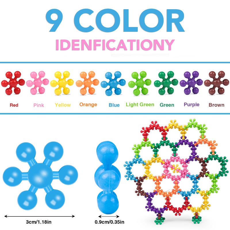 NEOACT 200PCS Building Blocks Kids Educational Building Toys Interlocking Plastic Connect Block Manipulatives for Preschool Kids Aged 3+, Creativity Kid Toy Classroom Kindergarten Toys - Image 2