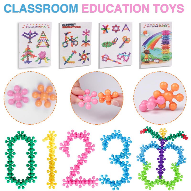 NEOACT 200PCS Building Blocks Kids Educational Building Toys Interlocking Plastic Connect Block Manipulatives for Preschool Kids Aged 3+, Creativity Kid Toy Classroom Kindergarten Toys - Image 3