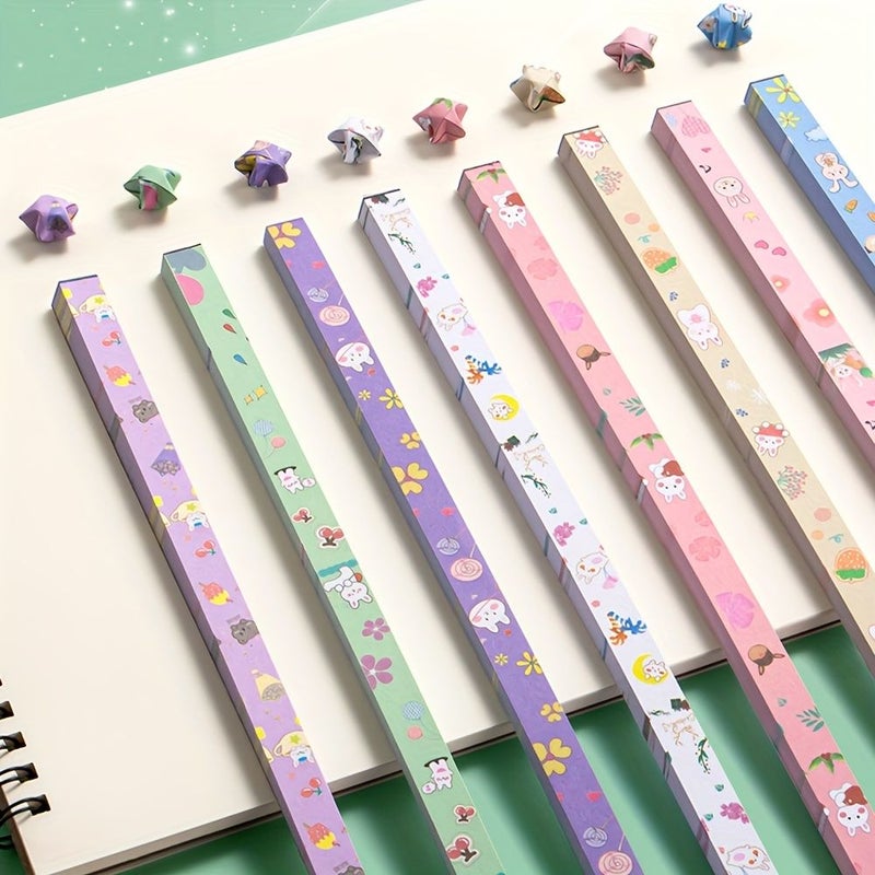 540 Sheets Printed Star Origami Paper Rabbit Heart Clover Floral DIY Crafts - Image 3