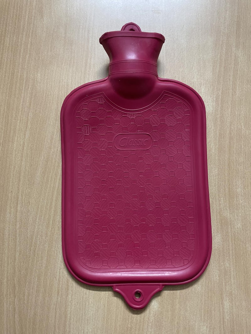 Classic Super Rubber Hot Water Bottle Bag with Cover, 1.5 Litre Capacity, for muscular pain, supports injury, neck sprain, menstrual cramps, abdominal discomfort, for Pain Relief, joint pains- - Image 2