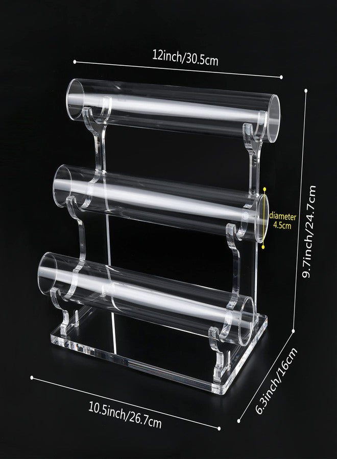 evron 3 Tier Jewelry Organizer Stand Acrylic Necklace Holder,Stylish Crystal Bangle Bracelet Holder,Jewelry Display for Selling,Invisible Detachable Watch Holder,Organizer for Men/Women - Image 5