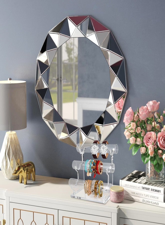 evron 3 Tier Jewelry Organizer Stand Acrylic Necklace Holder,Stylish Crystal Bangle Bracelet Holder,Jewelry Display for Selling,Invisible Detachable Watch Holder,Organizer for Men/Women - Image 4