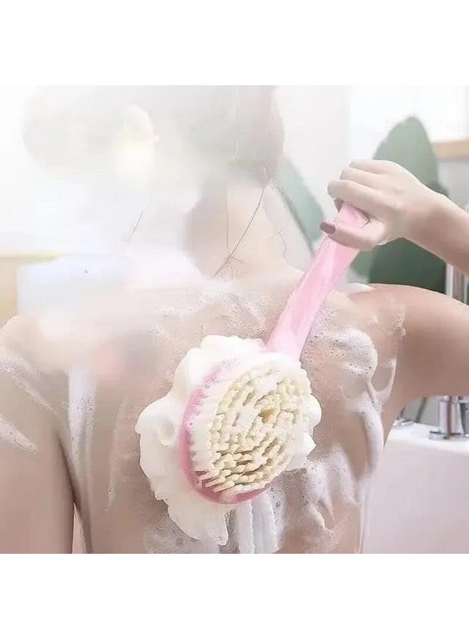KROYWEN 2In1 Creation Bath Body Brush With Soft Comfortable Bristles Long Handle Gentle Exfoliating Improve Skin's Health And Beauty Wet Or Dry Brushing Back Scrubber For Shower (Pack- 2 Pic) - Image 4