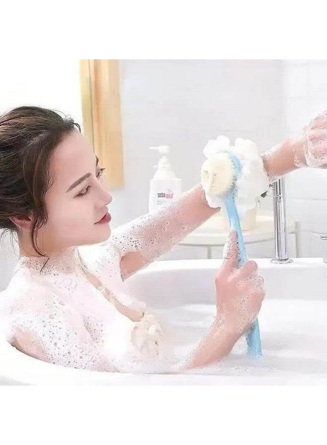 KROYWEN 2In1 Creation Bath Body Brush With Soft Comfortable Bristles Long Handle Gentle Exfoliating Improve Skin's Health And Beauty Wet Or Dry Brushing Back Scrubber For Shower (Pack- 2 Pic) - Image 5