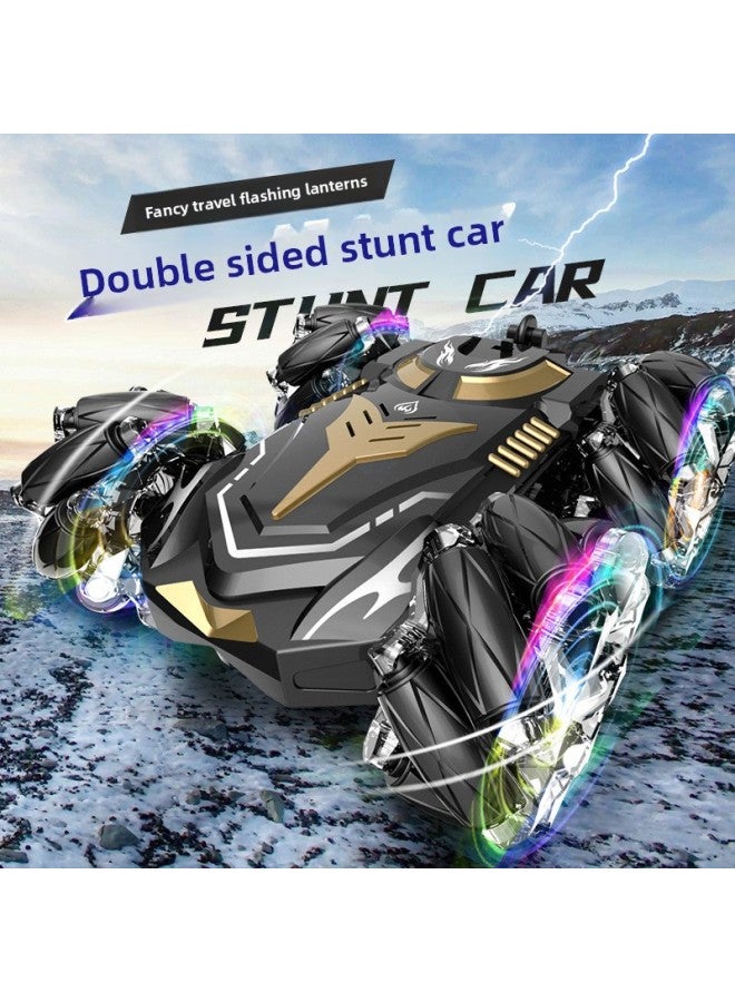 Drift Remote Control Car Four-wheel Drive Lateral Drift Stunt Car Double-sided Rotating Off-road Climbing Light Music Toy Car-Color:H6010 Body Battery [2]]-Proportion:1:24  - Image 5