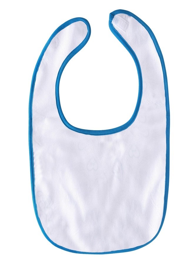 Littleforbig Cotton Waterproof Babydoll Printed Adult Bib with Adjustable Hook-and-Loop Fastener Closure - Nursery Blue Adult Bib - Image 5