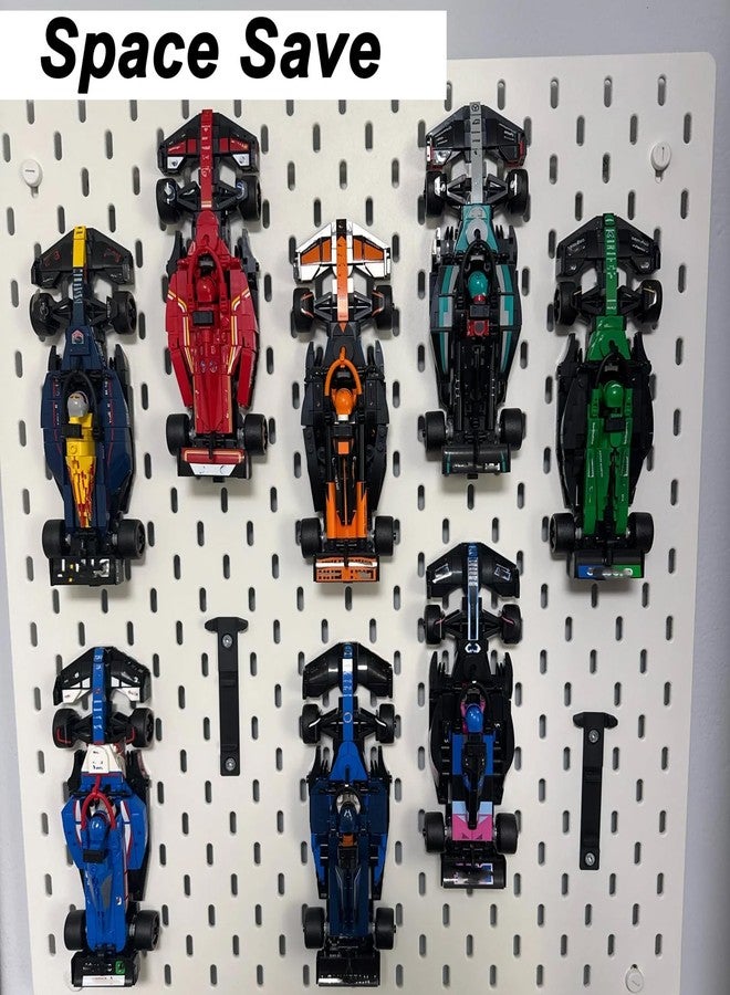 meeeyya حامل حائط متوافق مع مجموعات f1 أبطال السرعة، حامل حائط لأبطال السرعة، حامل حائط عمودي لسيارات البريك (12 عبوة) - Image 2