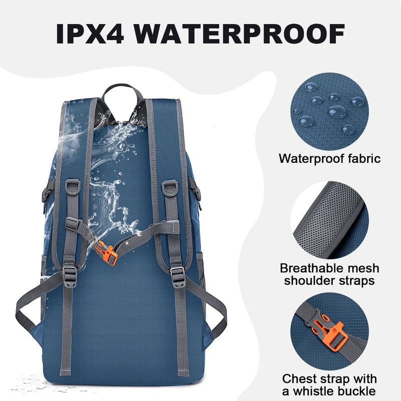 MIYCOO Backpack - Ultra Lightweight Packable Backpack for Travel Camping, Hiking Back Pack Waterproof Foldable Daypack for Men Women Blue - Image 4