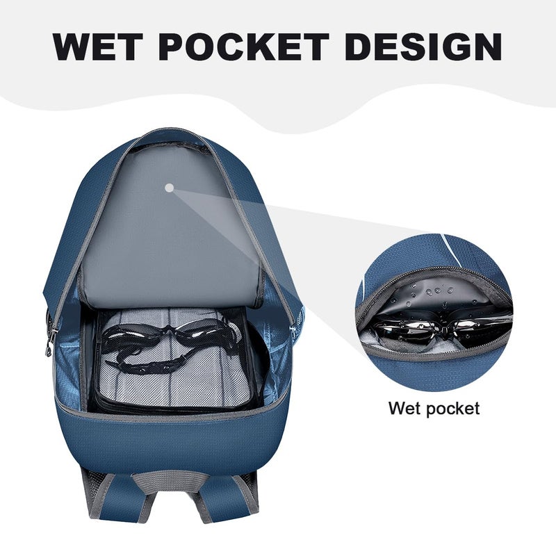 MIYCOO Backpack - Ultra Lightweight Packable Backpack for Travel Camping, Hiking Back Pack Waterproof Foldable Daypack for Men Women Blue - Image 2