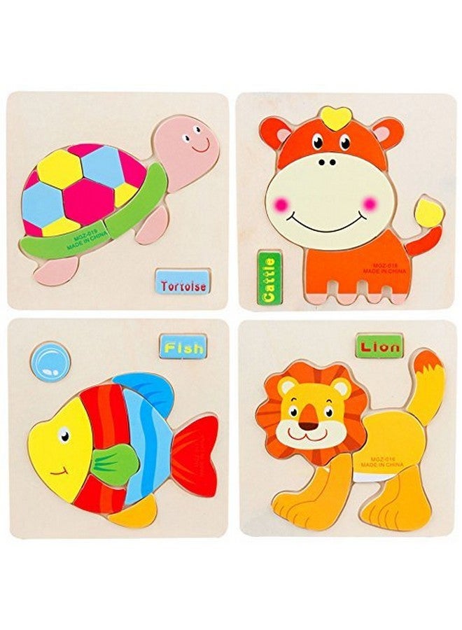 ماياترا ألغاز الصور المقطوعة الخشبية من ماياترا للأطفال الصغار، عبوة من 6 ألغاز بأنماط مختلفة في لوحة إطار (14.7 × 14.7 سم) (سيتم إرسال نمط عشوائي) - Image 5