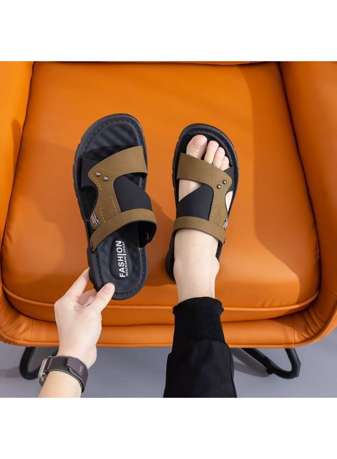 Summer New Outdoor Sandals Men's Trendy Non-slip Waterproof Stall Wear-resistant Thick-soled Beach Sandals For Men - Image 4