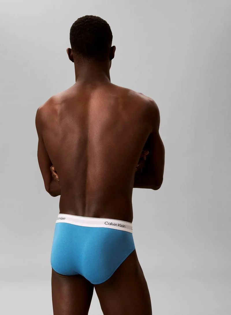 CALVIN KLEIN Misty Grey/ICON COTTON EMBLEM NIAGR 3 Pack Briefs - Icon Cotton Stretch for Men | Best Price UAE