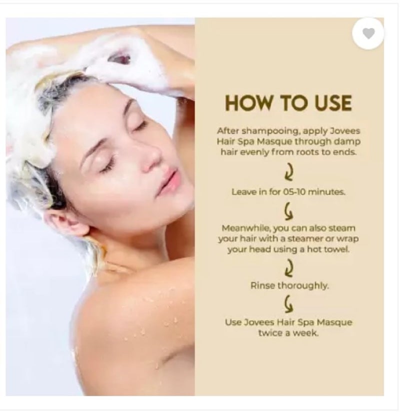 Jovees ماسك شعر جوفيز بالأركان العشبي مع زيت الأركان المغربي وزيت الجوجوبا يمنح شعرًا لامعًا وناعمًا لجميع أنواع الشعر 400 جرام - Image 5