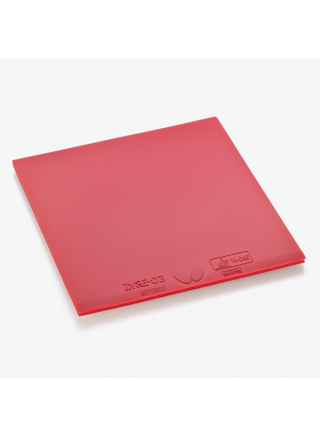 Butterfly Zyre 03 Table Tennis Rubber - Red, 2.7mm - Image 2