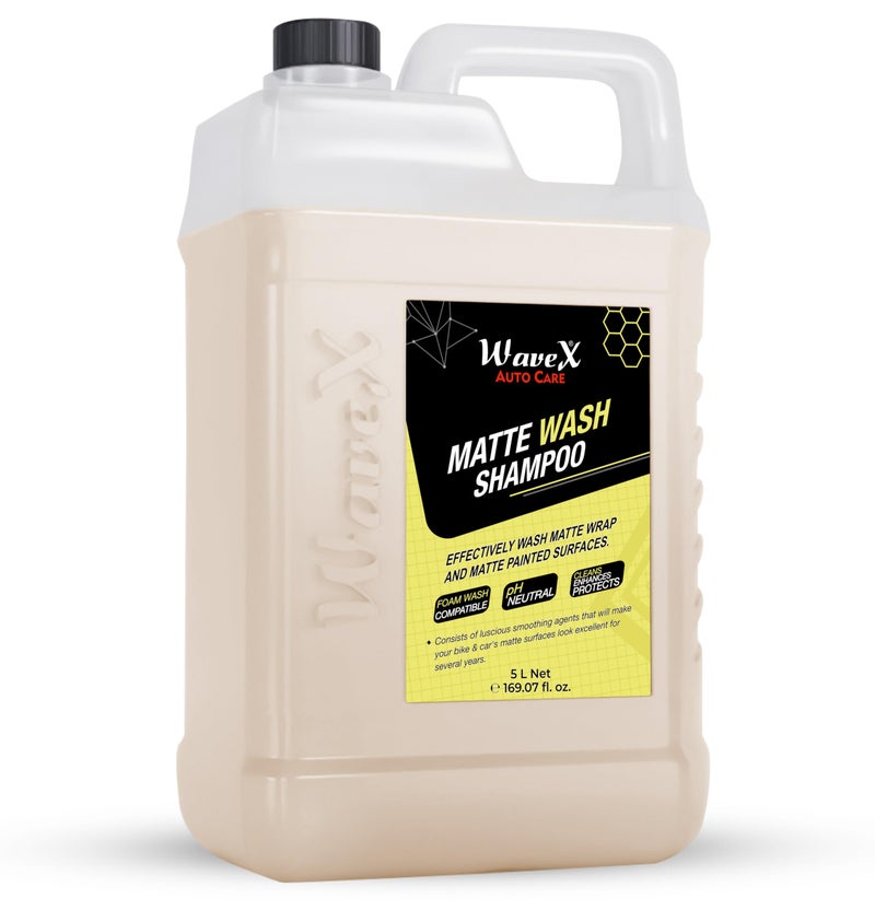 Wavex Car Shampoo and Bike Shampoo 5L | For Matte Painted Vehicles | Foaming Shampoo For Matte Bikes and Cars - Image 1