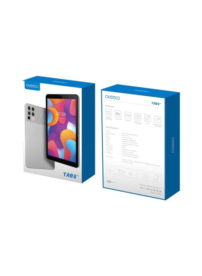 Oteeto Tab 8 Pro 5G Android Tablet with 8 inch Display 8 GB RAM 512GB ROM and 5000 mAh Battery Blue - Image 5
