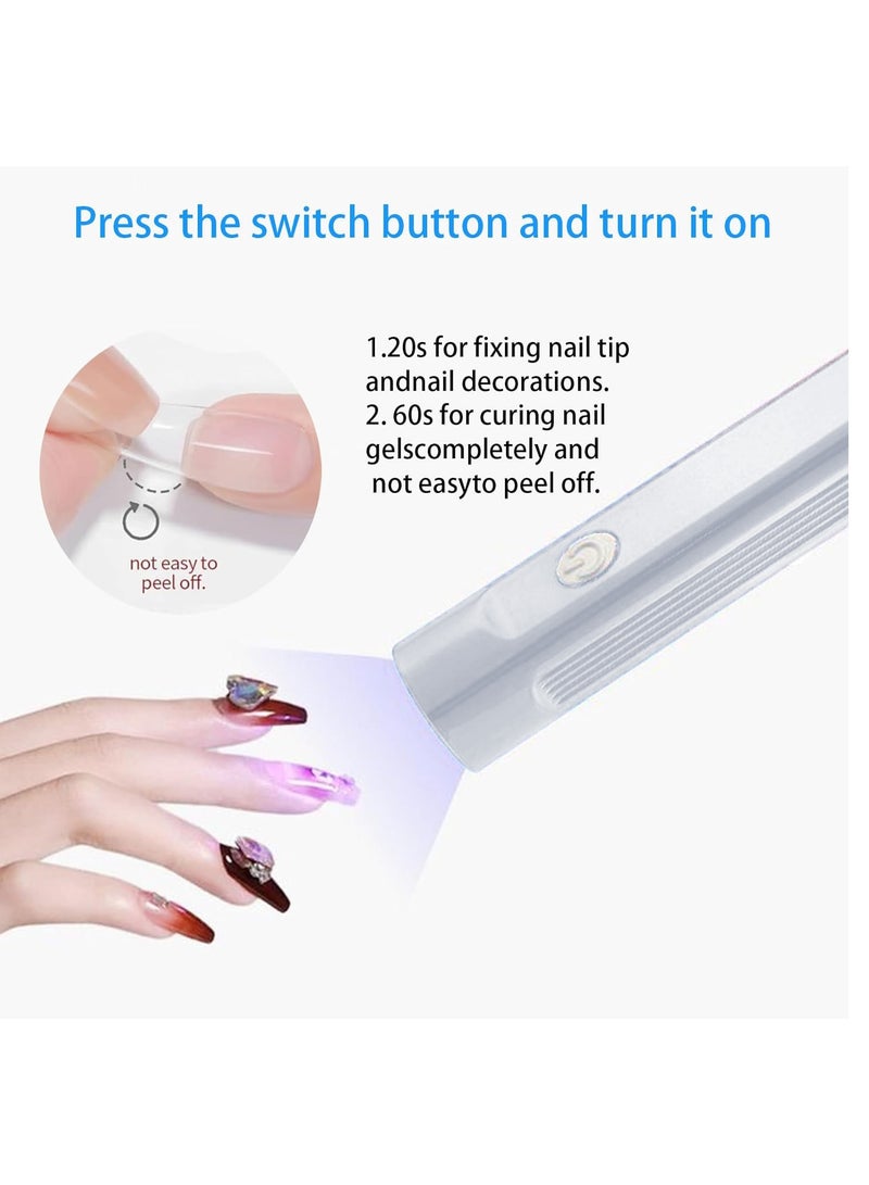 Handheld One-line Nail Lamp with Electric Storage Gel Polished Nail Mini Handheld Nail Dryer LED Display Three-speed Adjustment Mini Rechargeable UV Nail Lamp Perfect Gift for Girls - Image 4