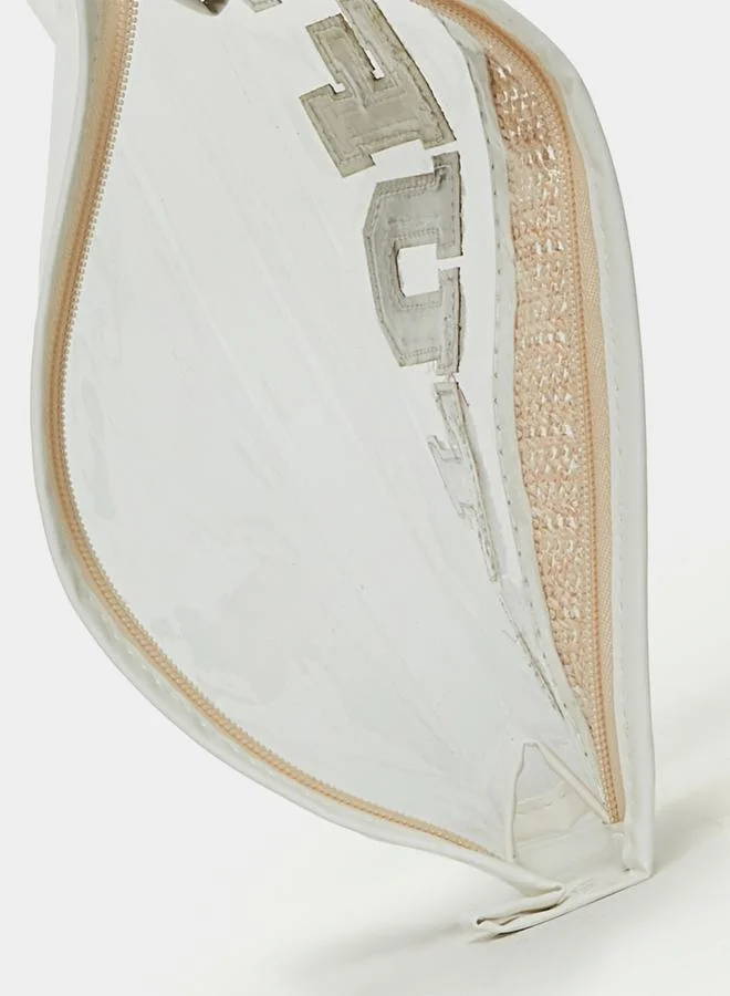 ستايلي Stuff Embroidered Transparent Washbag