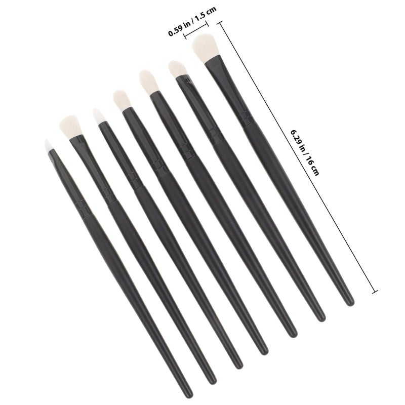 7 Piece Wooden Handle Watercolor and Oil Painting Brush Set with Nylon Bristles for Artists - Image 3