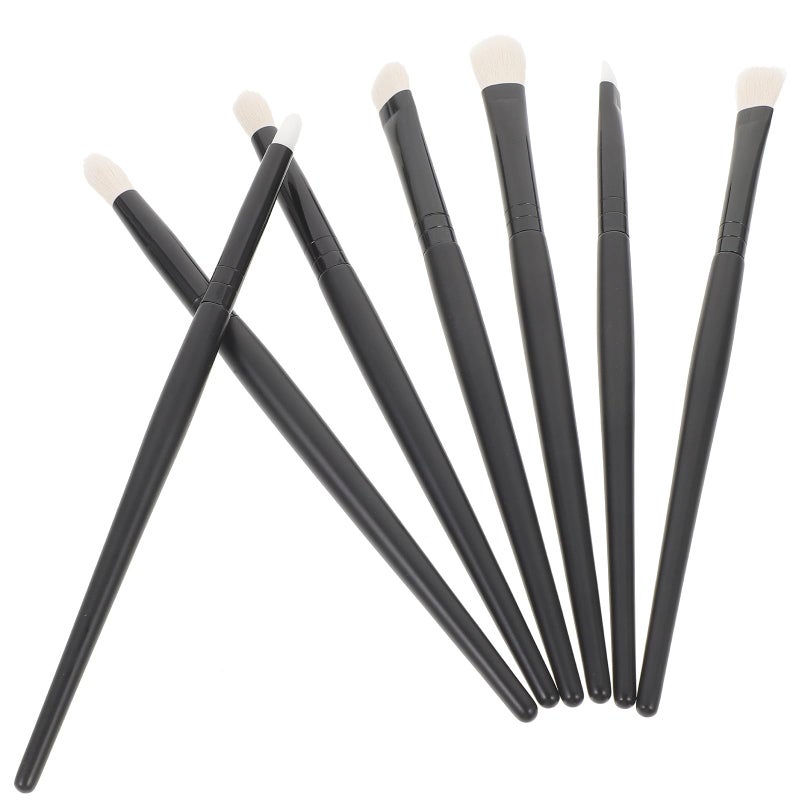 7 Piece Wooden Handle Watercolor and Oil Painting Brush Set with Nylon Bristles for Artists - Image 2