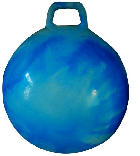 AppleRound Hippity Hoppity Hop Ball, Sit-on Bouncy Ball with Handle, 20in/50cm Diameter for Children Age 7-10, Space Hopper Hopball, Pump Included, Cloud Colors (Blue) - Image 5