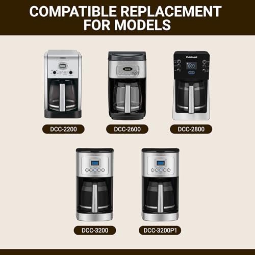 COSPARX 14-Cup Replacement Carafe Compatible with Cuisinart Coffeemakers: DCC-2200, DCC-2600, DCC-2800, DCC-3200, DCC 3200P1 Model# DCC-2200RC - Image 2