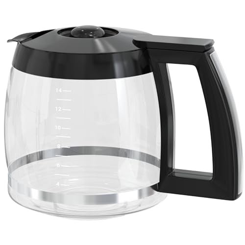 COSPARX 14-Cup Replacement Carafe Compatible with Cuisinart Coffeemakers: DCC-2200, DCC-2600, DCC-2800, DCC-3200, DCC 3200P1 Model# DCC-2200RC - Image 1