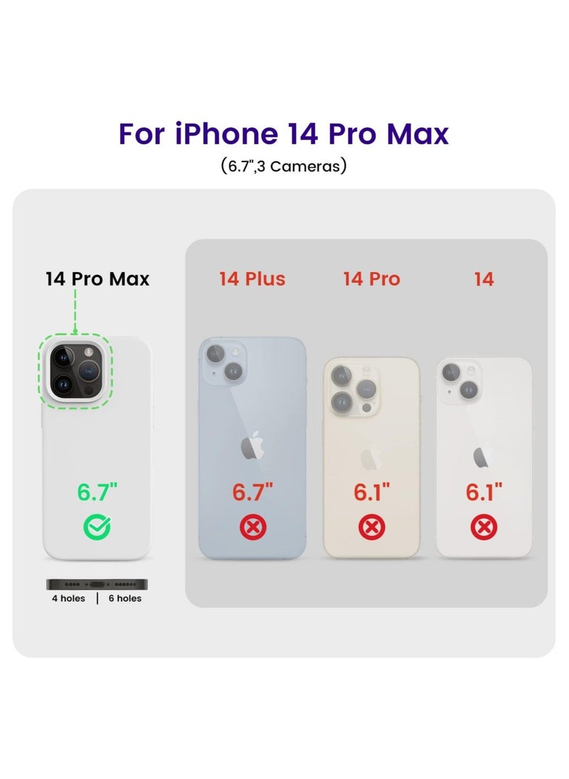 Raxoom Designed for iPhone 14 Pro Max Case, Silicone Shockproof Slim Thin Phone Case for iPhone 14 Pro Max 6.7 inch (White) - Image 4