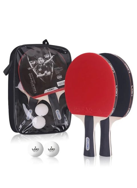K1000 Table Tennis Rackets Set Ping Pong Paddles With 2 Balls