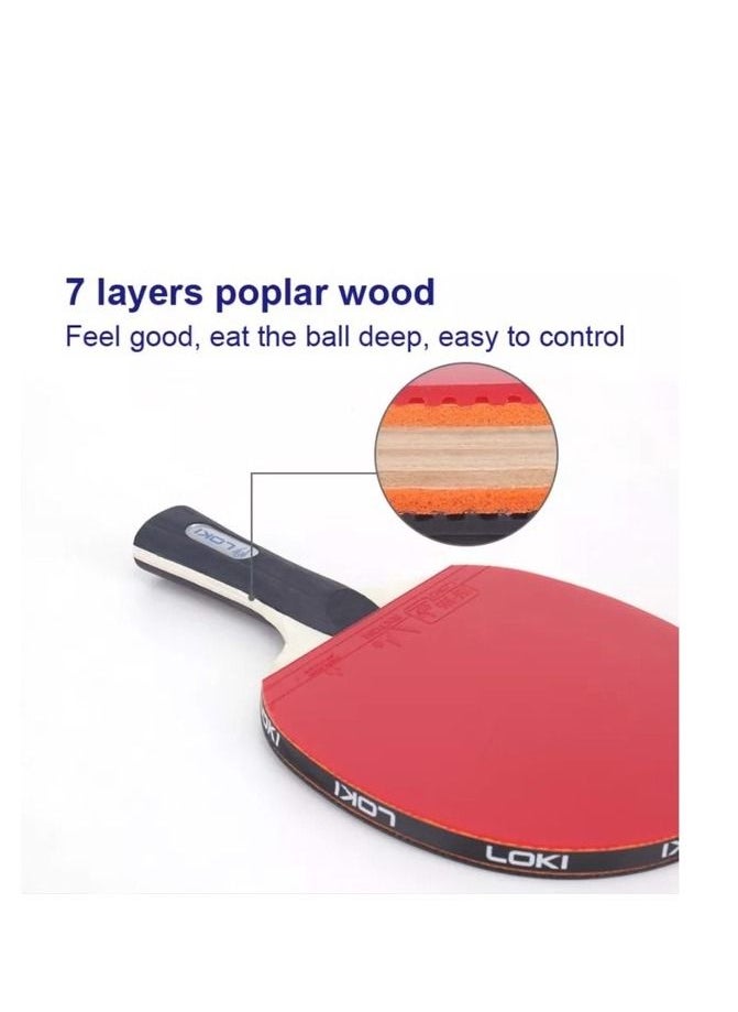 LOKI - K1000 Table Tennis Rackets Set Ping Pong Paddles With 2 Balls - Image 1
