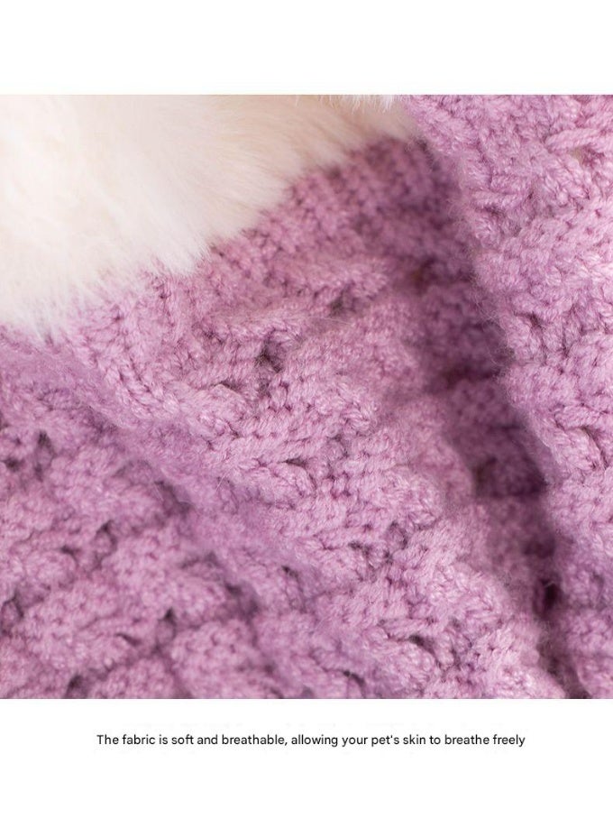 A.M Dog Clothes Sweater, Dress, Dog Clothes, Cat Clothes, Autumn and Winter, Cold Protection, Fleece Lined, Knit Sweater, Soft, Dog Clothes, Small Dogs, Medium Dogs, Cats, Commemorative Photography, Cosplay, Outing, Loungewear, Pet Clothes - Image 4