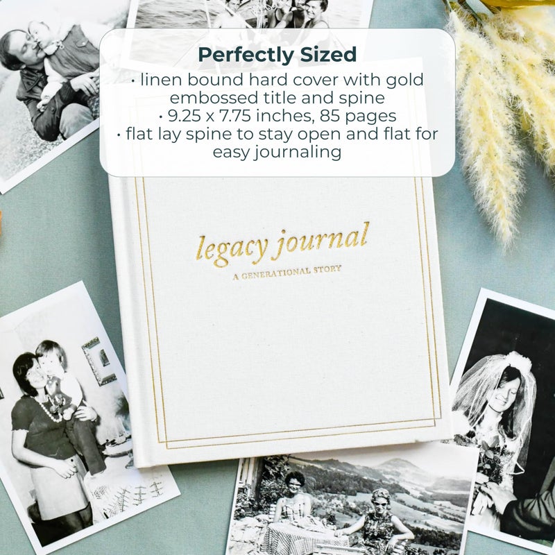 DUNCAN & STONE PAPER CO. Grandparents Legacy Journal - Legacy Book For Parents & Grandparents - Keepsake Grandparents Book - Gifts For Grandparents (Ivory, 85 Pages) - Image 4