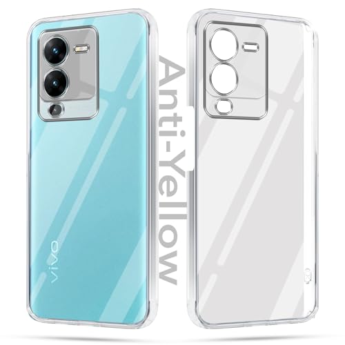 Jkobi Lifetime Anti-Yellow Clear Back Cover Case for Vivo V25 Pro (Sleek Hard Crystal | Shockproof and Camera Protection) - Image 1