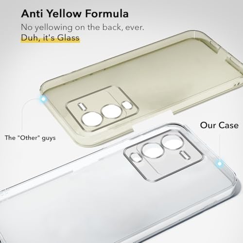 Jkobi Lifetime Anti-Yellow Clear Back Cover Case for Vivo V25 Pro (Sleek Hard Crystal | Shockproof and Camera Protection) - Image 2